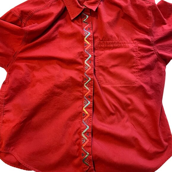 Vintage Red Royal Robbins Button Down Shirt - Picture 3 of 6